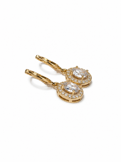 Elegant Gold Necklace & Earrings Set – Sparkling Stone Jewellery