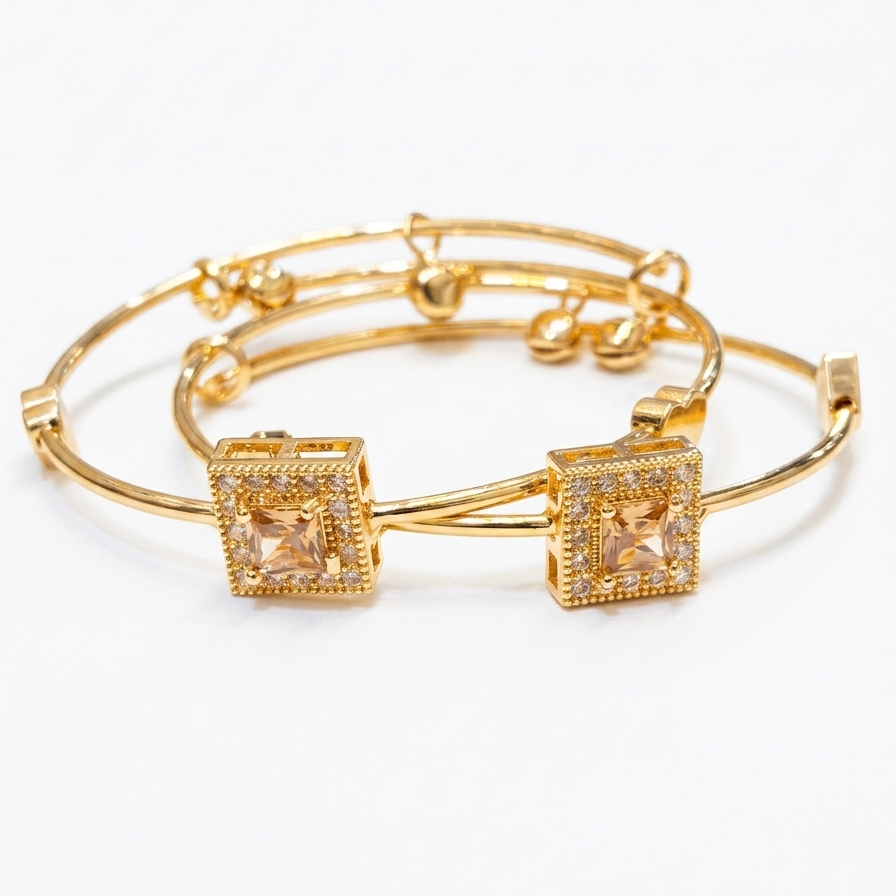 Elegant Gold-Tone Bangle Bracelets