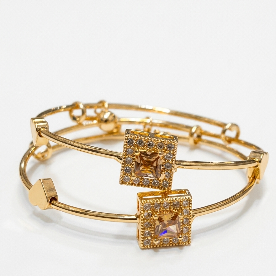 Elegant Gold-Tone Bangle Bracelets