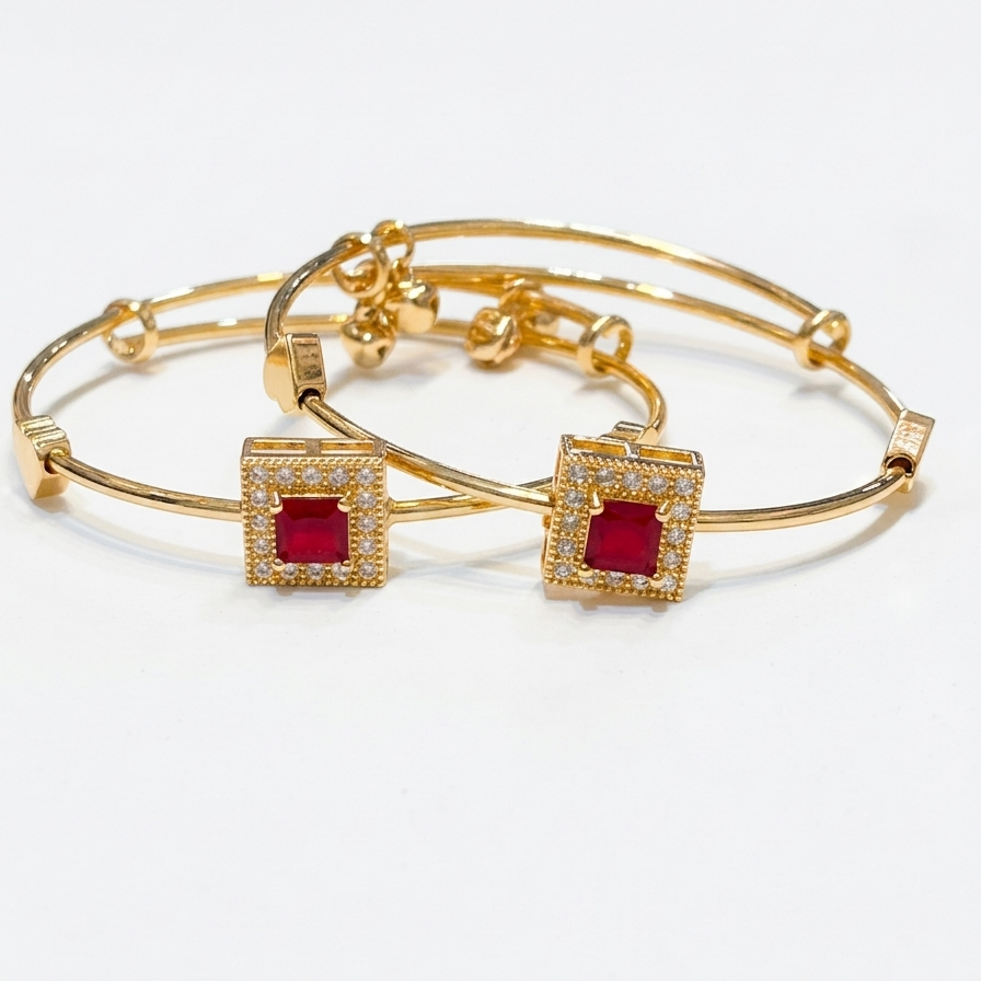 Elegant Gold-Tone Bangle Bracelets
