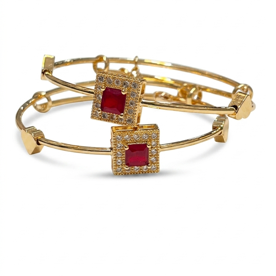 Elegant Gold-Tone Bangle Bracelets