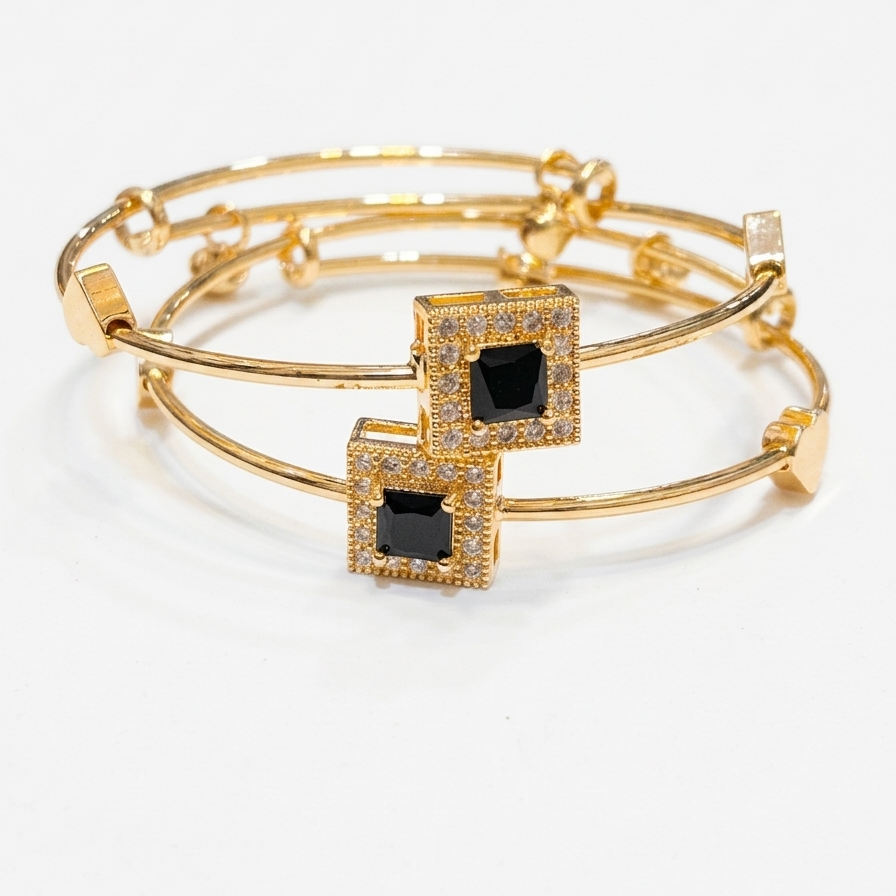 Elegant Gold-Tone Bangle Bracelets