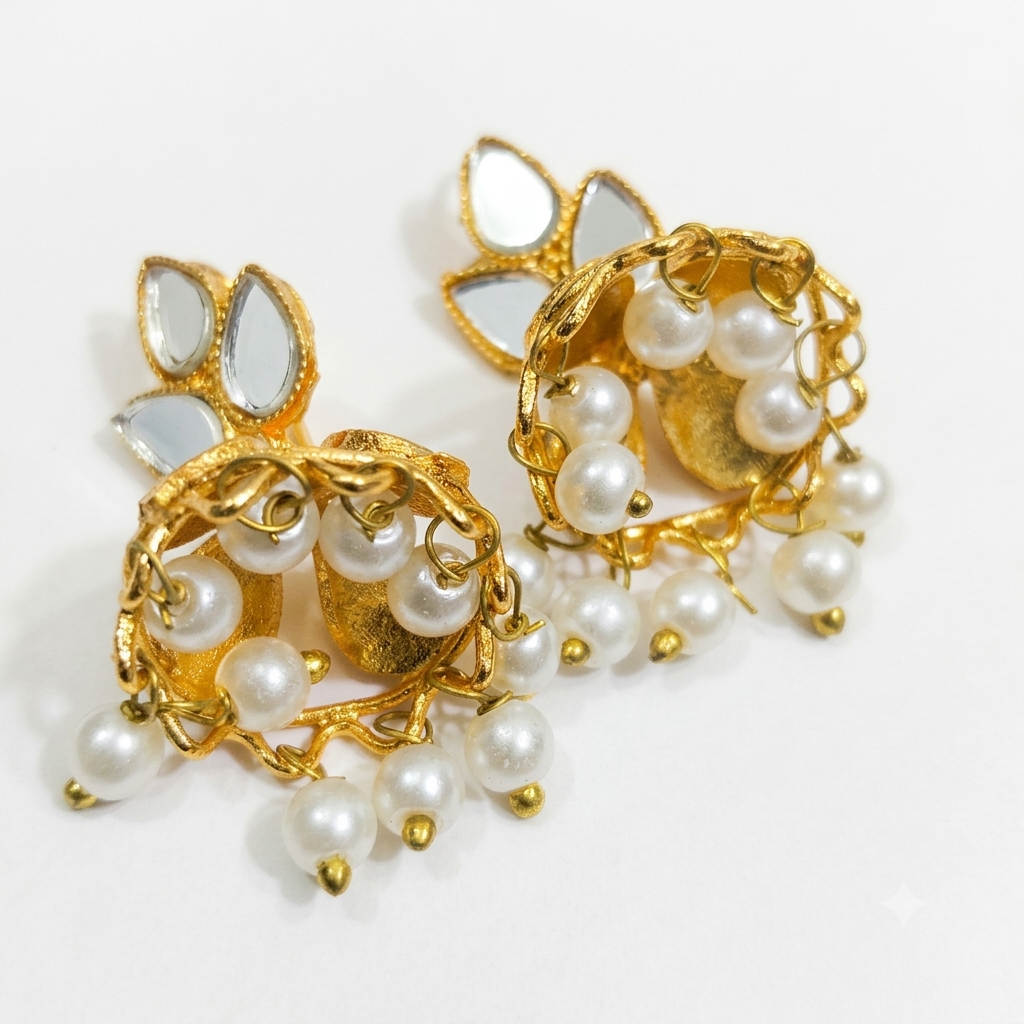 Kundan Jhumka Earrings