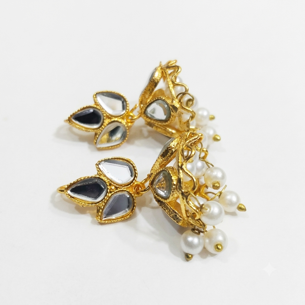 Kundan Jhumka Earrings