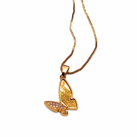 Butterfly Jewelry Set - Earrings & Pendant  Necklace
