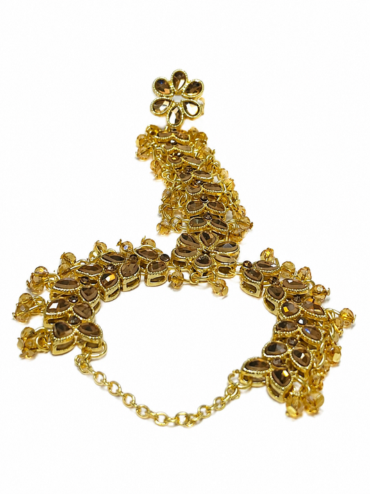 Kundan Bracelet With Ring