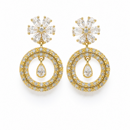 Flowers Stone Earings Tops