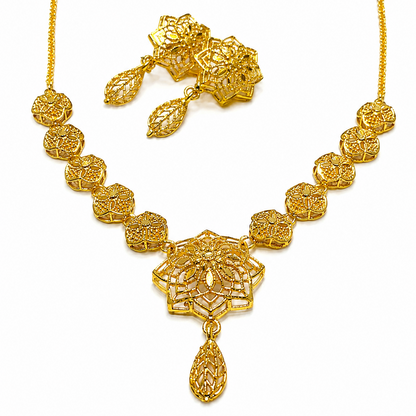 Artificial Gold Plated Necklace & Earrings