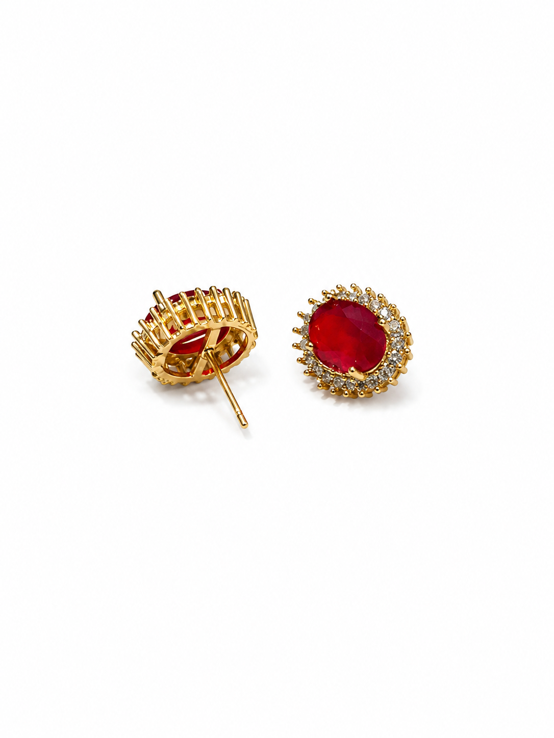 RED STONE Necklace & Earrings SET
