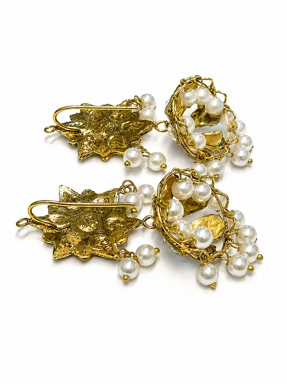 back side of Kundan jhumki
