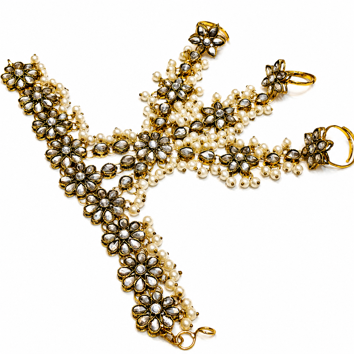 original ferschi kundan hath phool