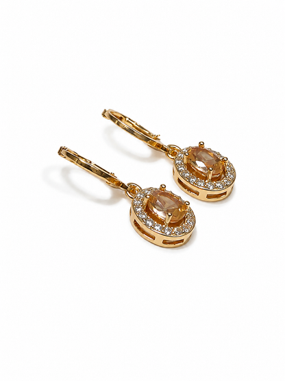 Elegant Gold Necklace & Earrings Set – Sparkling Stone Jewellery