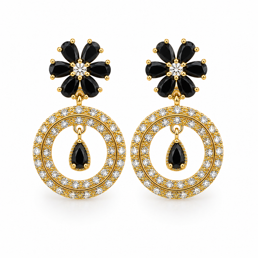 Flowers Stone Earings Tops