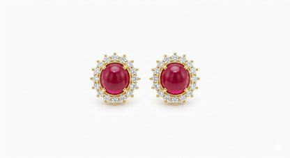 RED STONE Necklace & Earrings SET