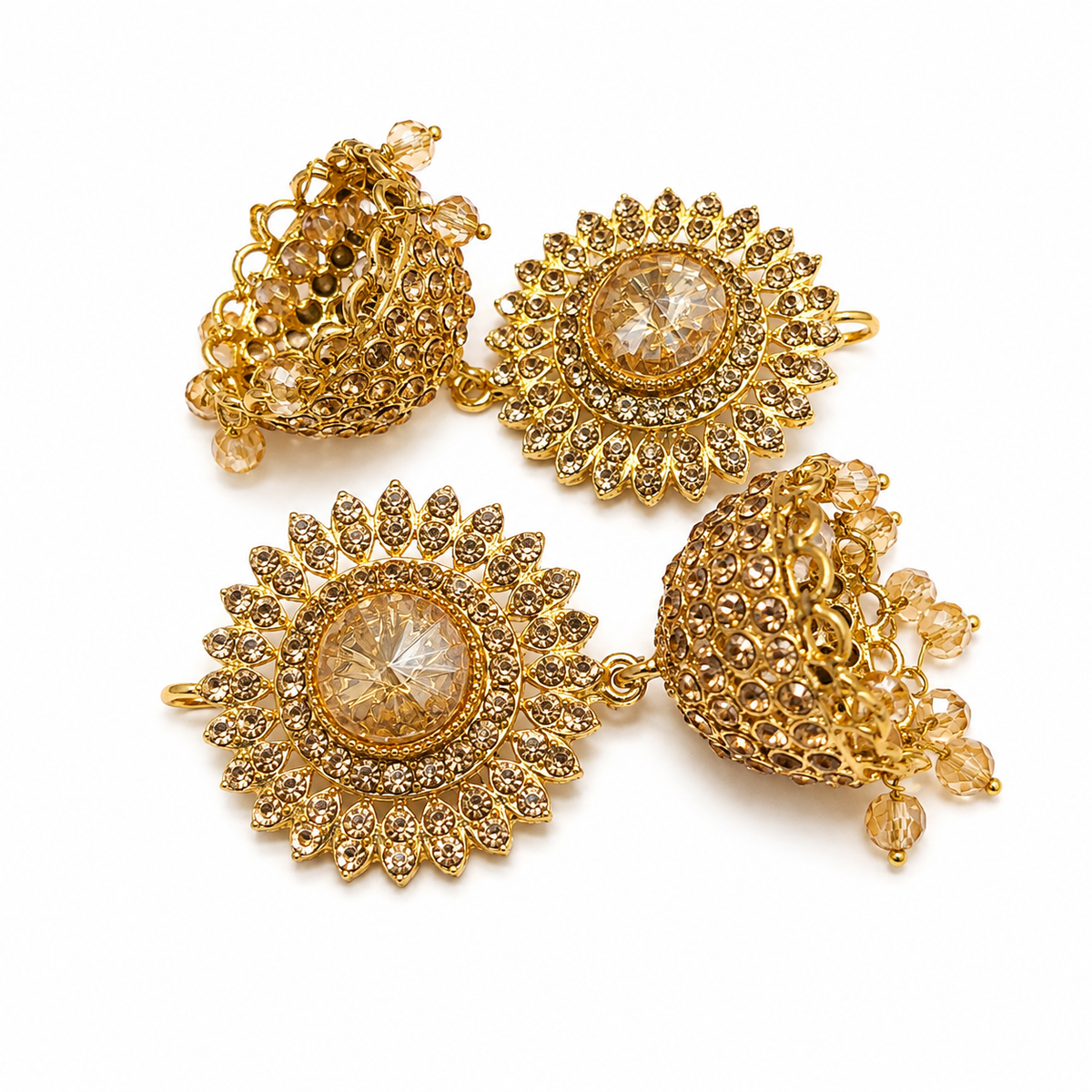 Choker Set with Jhumka Earrings & Bindiya | Kundan Style