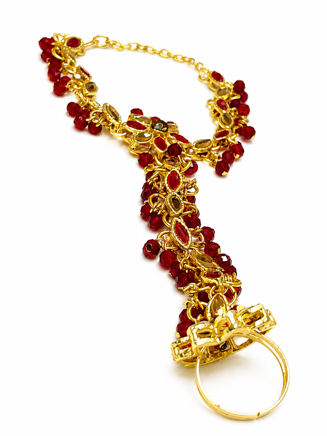 Kundan Bracelet With Ring
