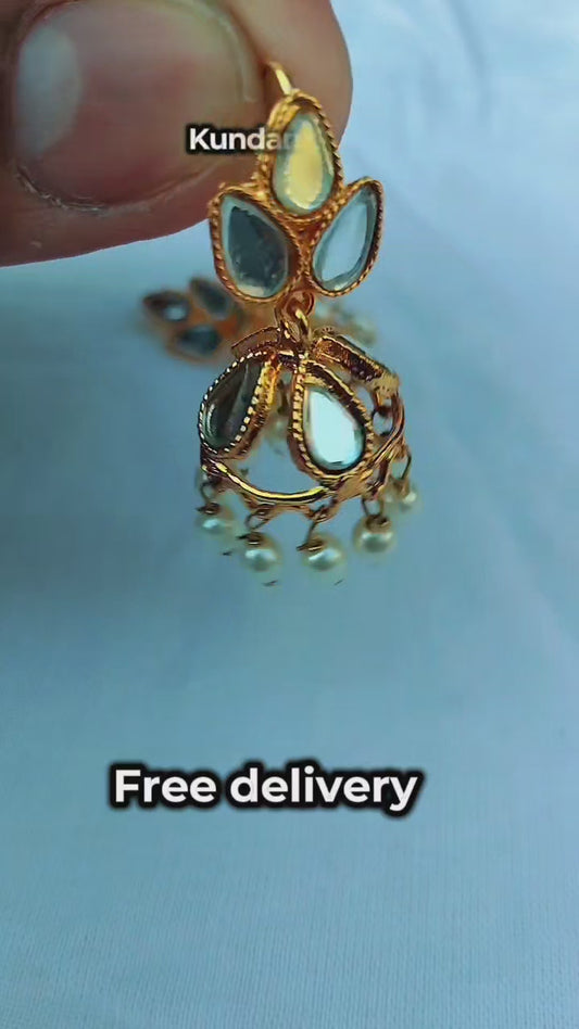 Kundan Jhumka Earrings