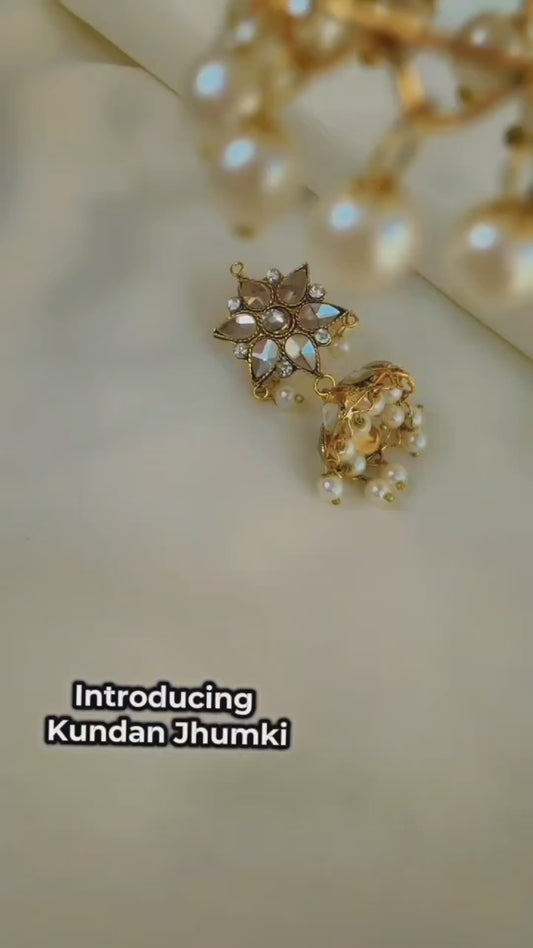 Kundan Jhumka Earrings
